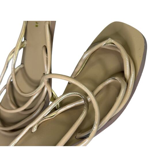 Cult Gaia Cassie Bubble Sandals Tan Leather Strappy Heels Size 5 US / 35 EU - Picture 12 of 13